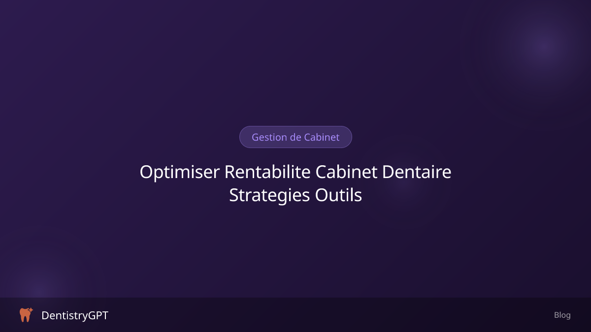 Optimiser la rentabilité de son cabinet dentaire : stratégies et outils