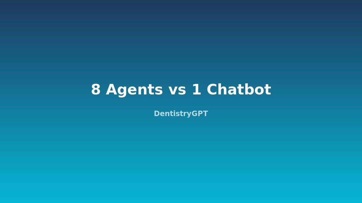Multi-Agent IA en Cabinet Dentaire : 8 Spécialistes vs 1 Chatbot