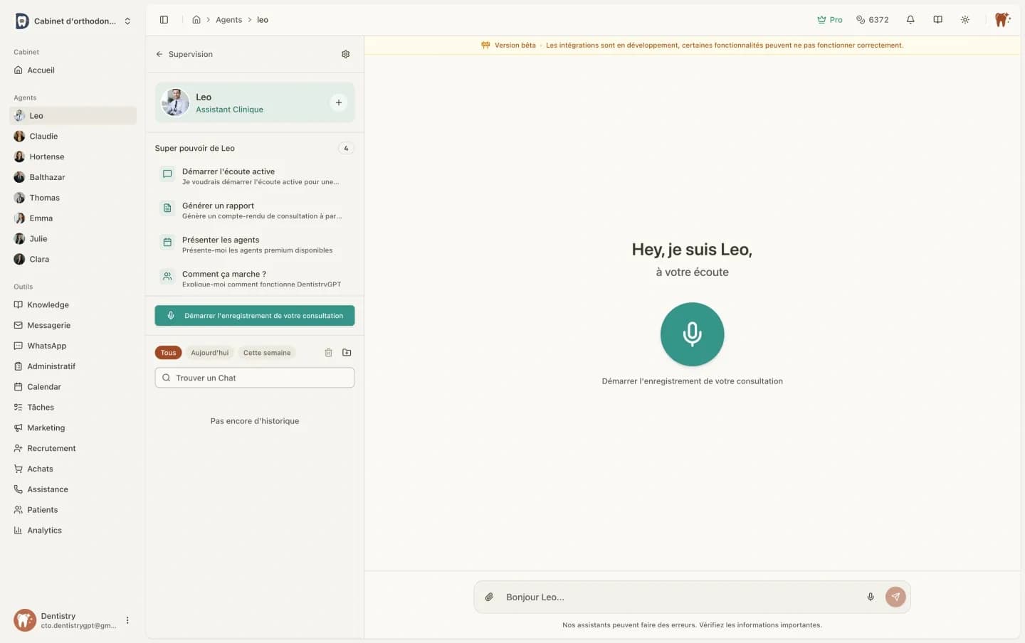 Leo - Assistant clinique IA
