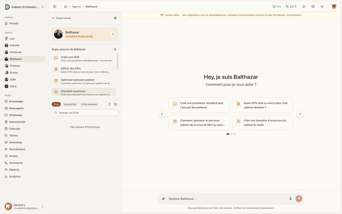Balthazar - Productivité